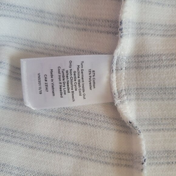 Talbots Womens XL Striped 3/4 Sleeve Cotton Blend Top - Picture 6 of 6